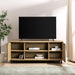 58" 2 Door Wood and Rattan TV Stand - Luxio