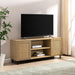 58" 2 Door Wood and Rattan TV Stand - Luxio