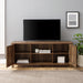 58" Modern Farmhouse Grooved 2 Door TV Stand - Luxio