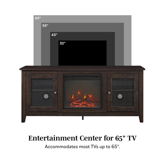 58" Traditional Electric Fireplace TV Stand - Luxio