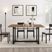 60" Contemporary Wood and Metal Dining Table - Luxio