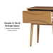 Atticus Solid Wood Mid-Century Modern Nightstand Set of 2 - Luxio
