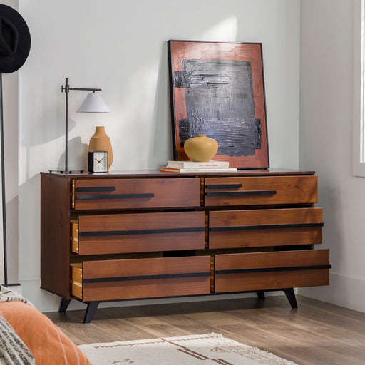 6-Drawer Solid Wood Modern Dresser - Luxio