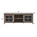 70" Farmhouse Simple Window Pane 2 Door Wood TV Stand - Luxio