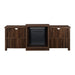 70" Tiered Top Open Shelf Fireplace TV Stand - Luxio