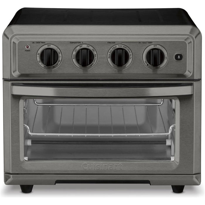 Cuisinart TOA-60BKS Convection AirFryer Toaster Oven, Premium 1800-Watt Oven with 7-in-1 Functions and Wide Temperature Range, Large Capacity AirFryer with 60-Minute Timer/Auto-Off, Black Stainless - Luxio