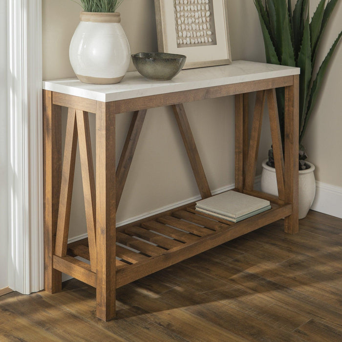 A-Frame Rustic Entry Table - Luxio