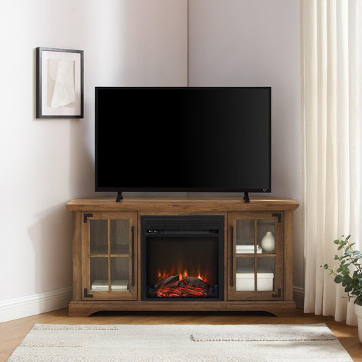 Abigail 54" Modern Farmhouse Corner Fireplace TV Stand - Luxio