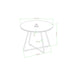 Alex 40" Modern Veneer and Metal Round Dining Table - Luxio