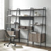 Arlo 3 Piece Ladder Desk and Storage Bookshelf - Luxio
