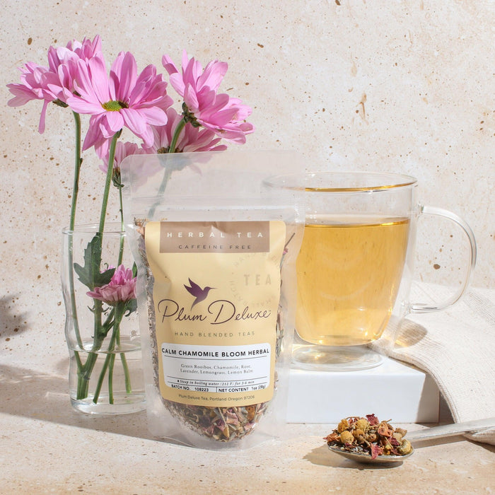 Calm Chamomile Bloom Herbal Tea (Rose - Lavender) - Luxio