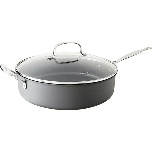 Cuisinart 633-30H Chef's Classic Nonstick Hard-Anodized 5-1/2-Quart Saute Pan with Helper Handle and Lid - Luxio