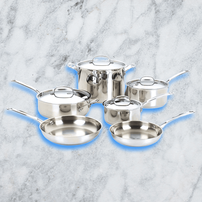 Cuisinart 77-10 Chef's Classic Stainless 10-Piece Cookware Set,Silver —  Luxio
