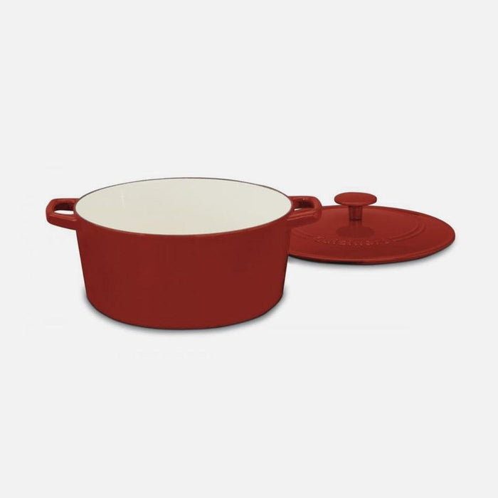 CUISINART CARDINAL RED CHEF’S CLASSIC™ ENAMELED CAST IRON COOKWARE 5 QUART ROUND COVERED CASSEROLE