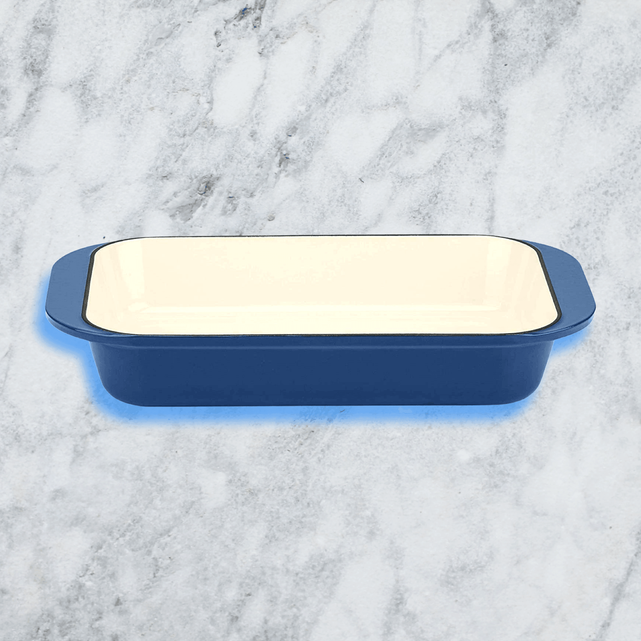  Cuisinart Cast Iron Roasting/Lasagna Pan, 14, Enameled  Provencial Blue: Deep Casserole Dish: Home & Kitchen