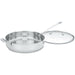 Cuisinart Contour Stainless 5-Quart Saute Pan with Helper Handle and Glass Cover,Silver - Luxio