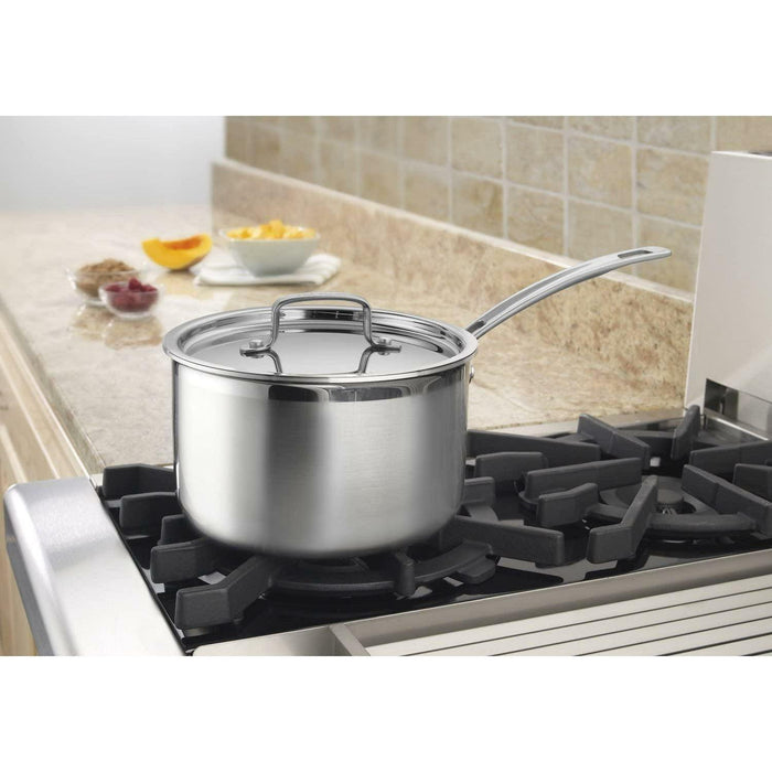 Cuisinart MCP194-20N MultiClad Pro Stainless Steel 4-Quart Saucepan with Cover - Luxio
