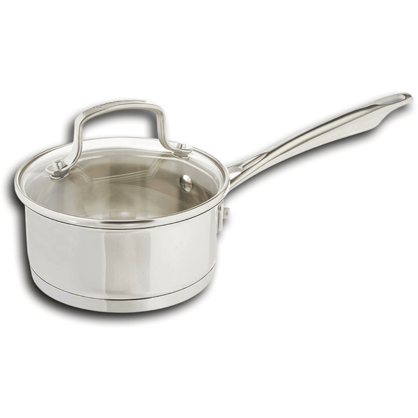 Cuisinart Shiny Stainless Steel 1 Qt Saucepan With Cover Lid Model # 819-14