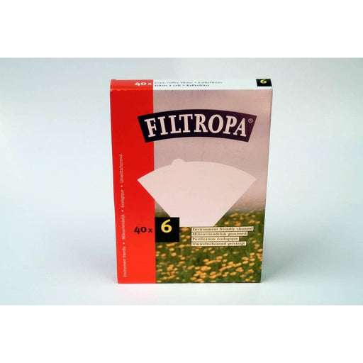 FILTROPA SIZE 6 WHITE FILTERS, 40CT BOX - Luxio