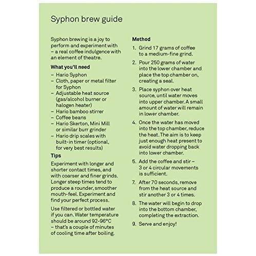    Hario_Technica_Two_Cup_Coffee_Siphon_240mL brew guide