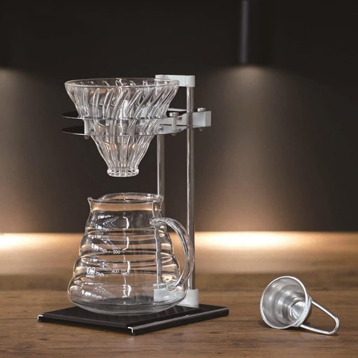 Hario_VPOS-1506-SV_Pour_Over_Stand_Set_One_Size_Silver_ table & spoon