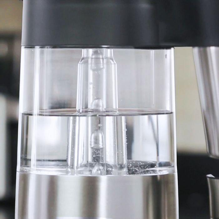 Close up of water chamber on oxo 9 cup coffee brewer