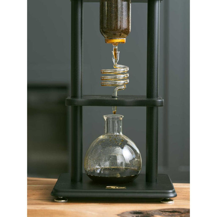 YAMA 6-8 CUP COLD DRIP MAKER STRAIGHT BLACK WOOD FRAME (32OZ) - Luxio