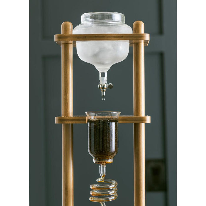 YAMA 6-8 CUP COLD DRIP TOWER BAMBOO STRAIGHT FRAME (32OZ) - Luxio